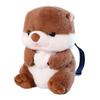 Otter Plush Toy Backpack - Cartoon Otter with Shell Bag for Kids