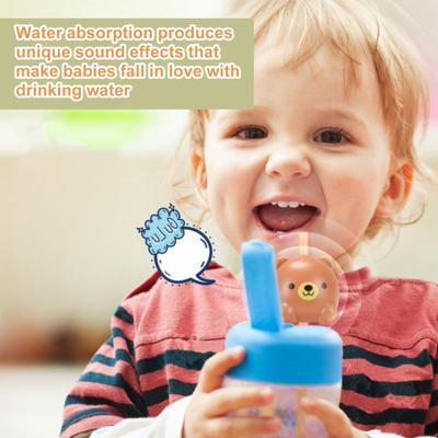1 Set Cartoon Animal Sound Straw for Kids Cute Straw Topper