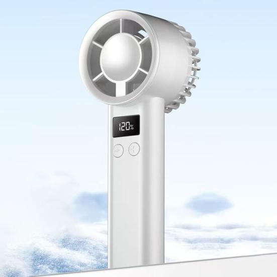 Ventilador de Mano Mini de 120 Velocidades Pantalla LCD Recargable por USB Ventilador de Refrigeración por Hielo Ventilador Personal Pequeño Portátil para Viajes de Verano al Aire Libre