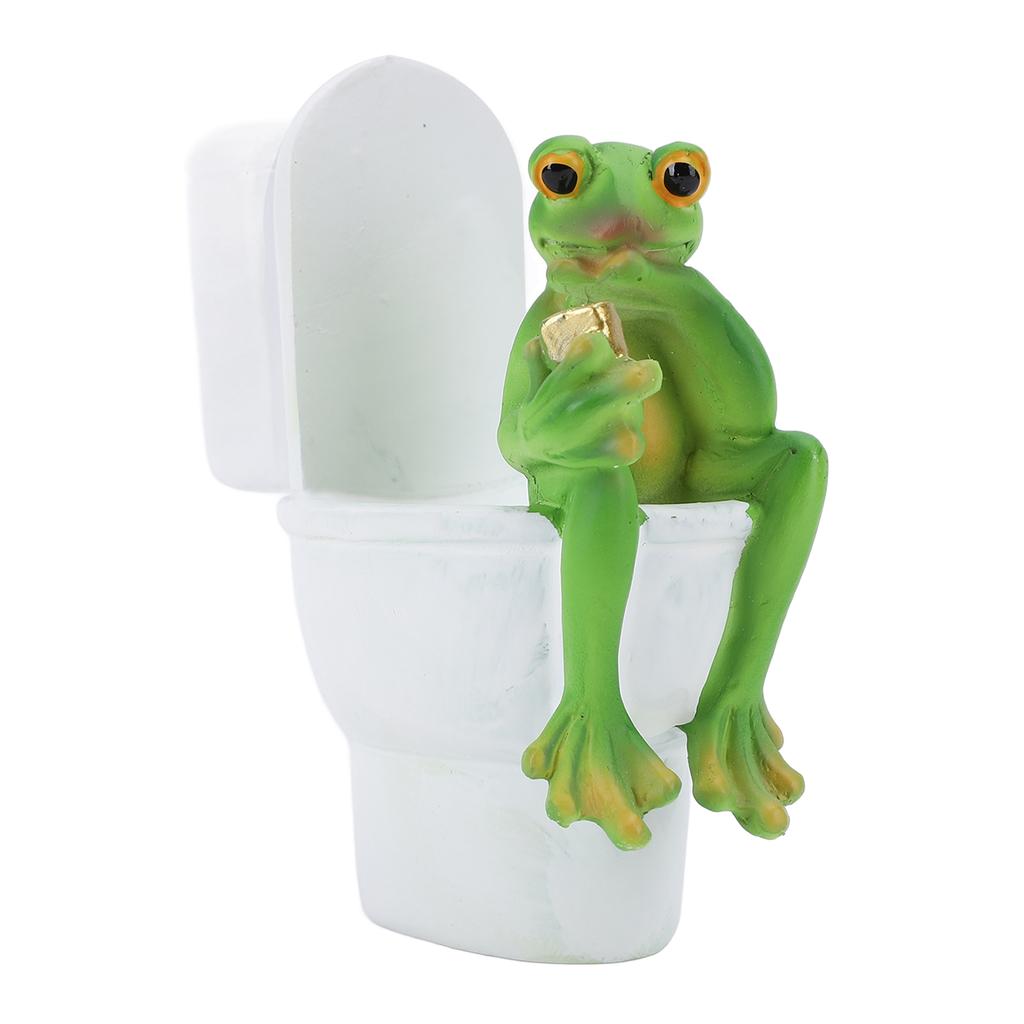 Froschstatue Harzornament Multifunktional Niedlich Exquisit Lustige Froschfigur Heimdeko für Zuhause