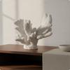 Statua Corallo in Resina Scultura Minimalista Moderna Espositore da Tavolo Bianco L