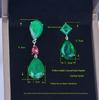 Orecchini Pendenti Blu Paraiba Smeraldo per Donna - Gioielli Simulati Stilizzati ed Eleganti