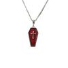 Gothic Halloween Coffin Cross Pendant Necklace For Men And Women