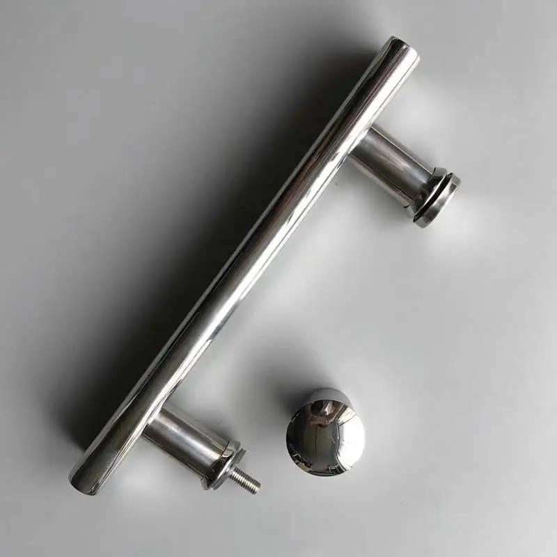 304 Stainless steel shower Single handle bathroom glass doors  handle Mirror surface  Hole pitch145mm 300mm 350mm 400mm 500mm