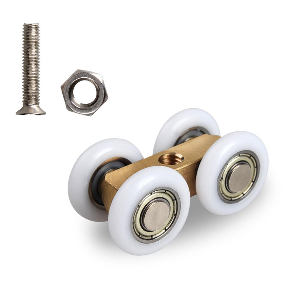 Home Improvements 20mm Roll Size Copper Castors Reinforced Bearings Easy Installation High Strength For Glass Doors