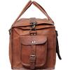 Mens Retro Style Carry On Luggage Flap Duffel Leather Duffel Bag