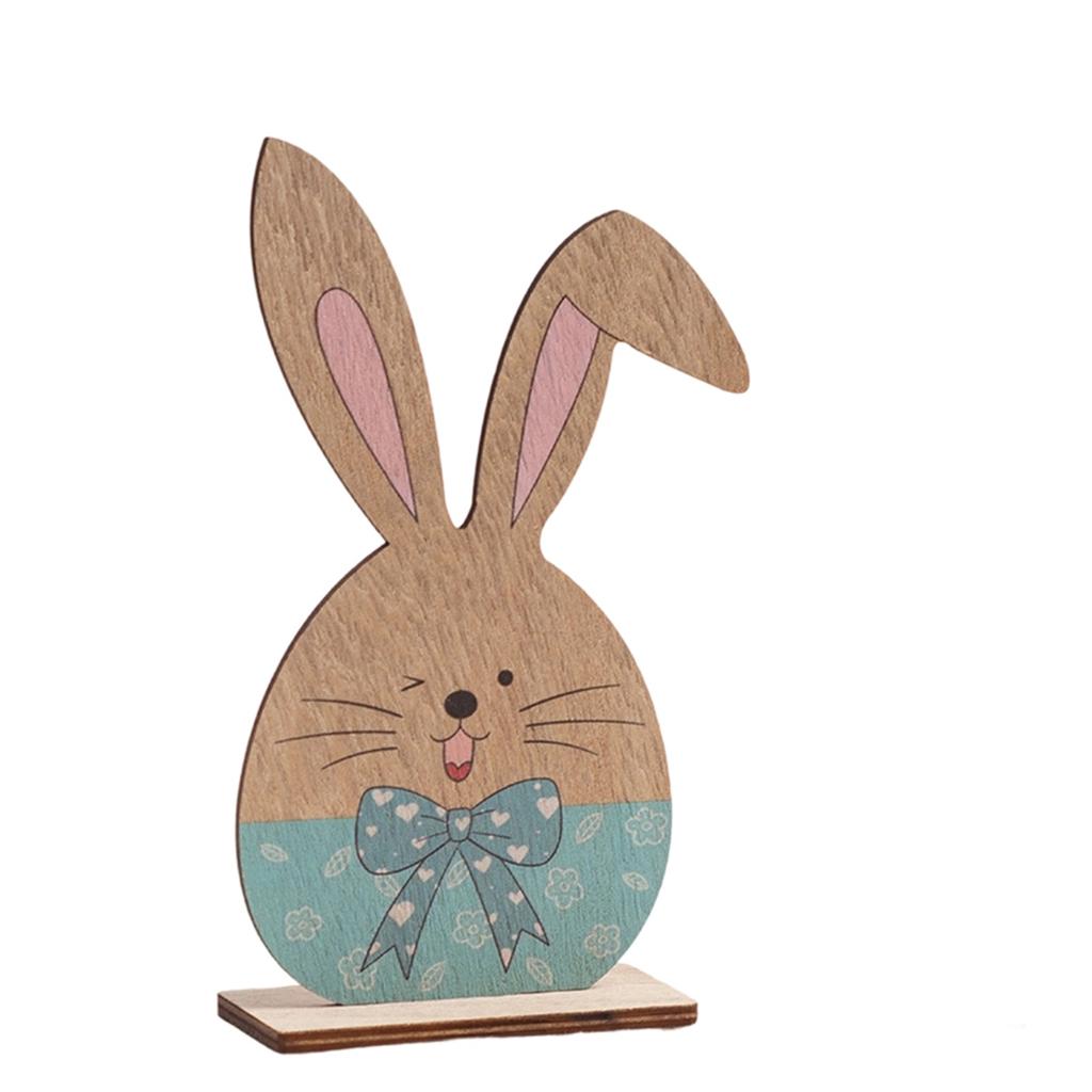 Easter Bunny 3D Figurine Painted Desktop Decoration