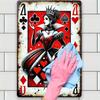 AliceQueen Metal Tin Sign Vintage Playing Cards 2D Retro Wall Art for Home Bar Pub Decor