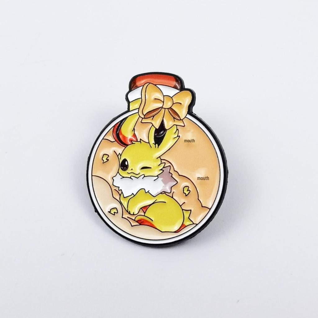 Magical Baby Elf Bottle-Shaped Cartoon Brooch - Creative Anime Metal Badge