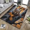 Cute Squirrel Rug for Nature Lovers Forest Animal Themed Carpets, Cozy Living Room Decor Anti slip carpet can be machine washed