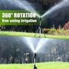 Expandable Garden Stainless Tripod Sprinkler With Interchangeable Nozzles 3/4in Fast Release Connector Easy Ground Mount