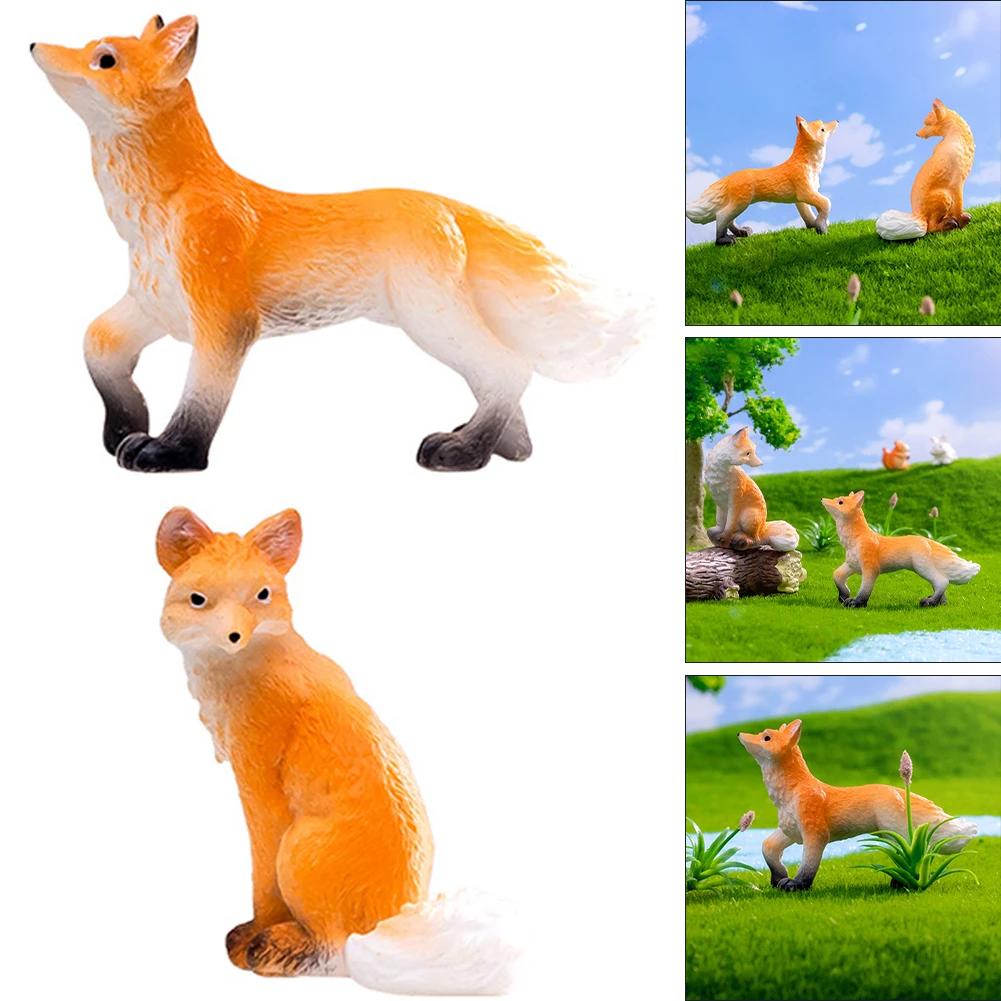 Home Decor Car Decor Cartoon Fox Figurine Miniature Desktop Number Of Pieces Easy To Clean Resin Specifications
