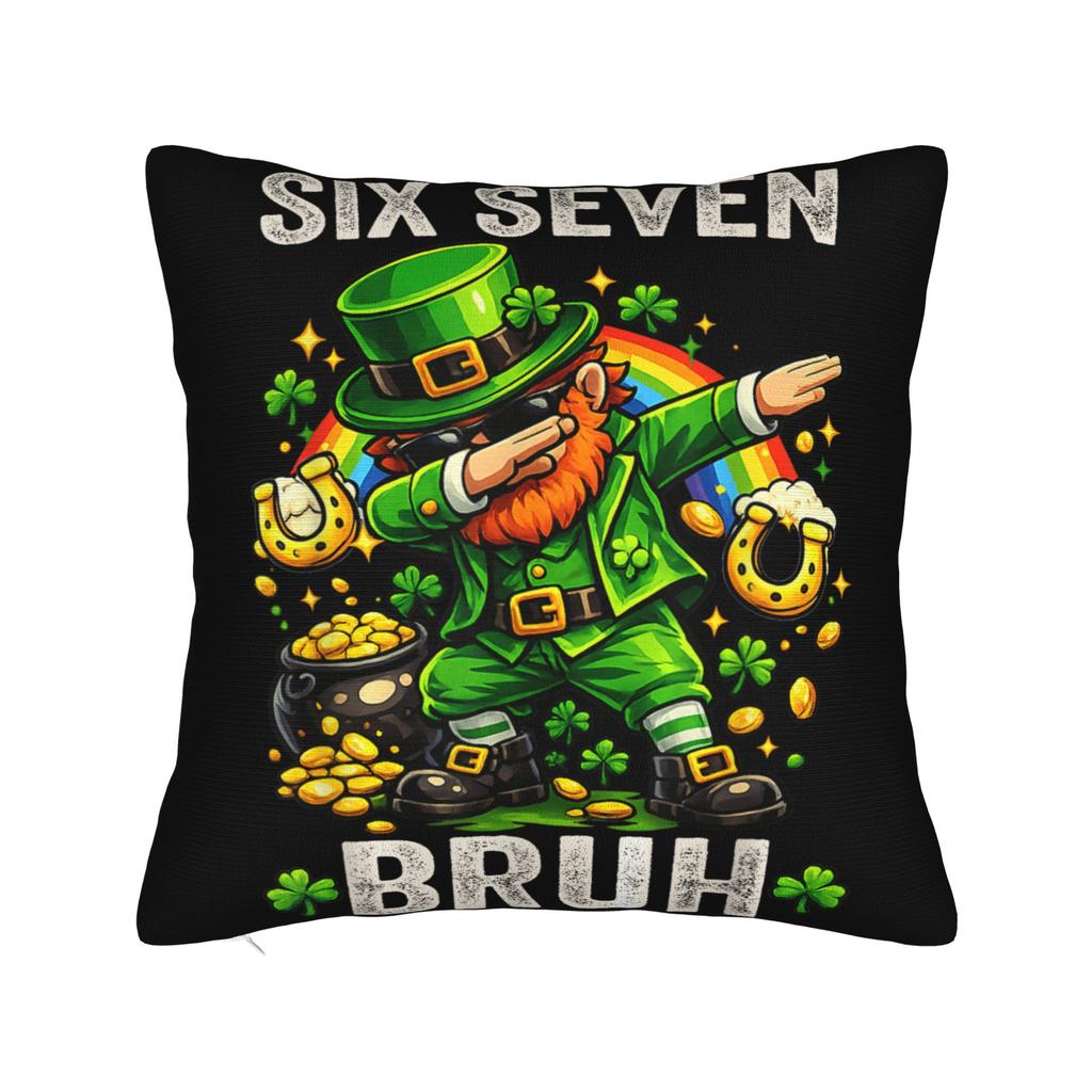 Pillow Cover Funny Meme 6-7 Shamrock Six Seven 6 7 St Patricks Day 67 Cute Funny Pillow Case For Sofa Car Home Decor Pillowcases