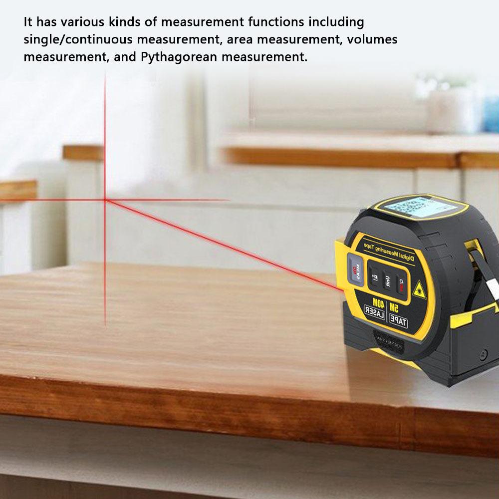 3 In 1  Infrared Laser Rangefinder Crosshair LED Screen Display Waterproof High-precision Laser Electronic Tape Measure