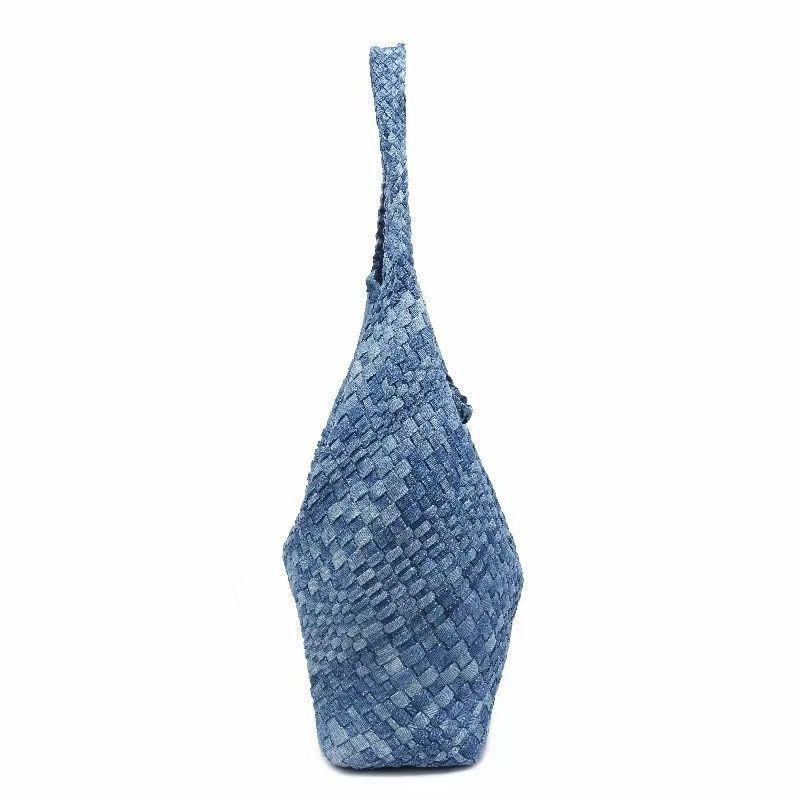 Yijinyuan Denim Large-capacity Tote Bag Women High-quality Hand-woven Mother-child Niche
