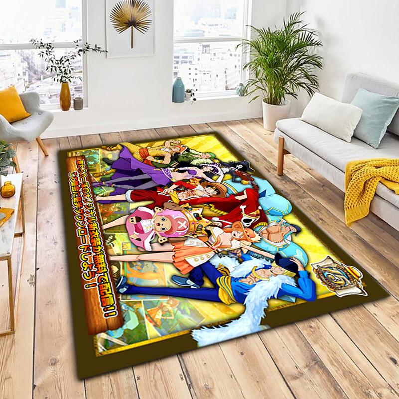 Starring the Japanese Cartoon ONE PIECE Monkey D. Luffy Carpet Is Suitable for Living Room and Bedroom Doormats Office Balcony Decorative Carpet V11