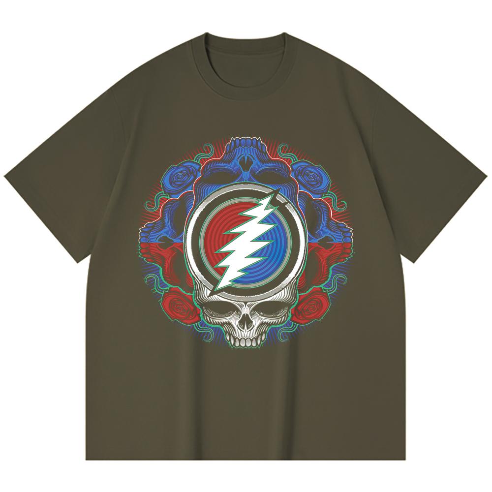 230 Gsm 100% Cotton Heavy Metal T-Shirt  Rock Band Popular Music Print Unisex Heavy Cotton T Shirt