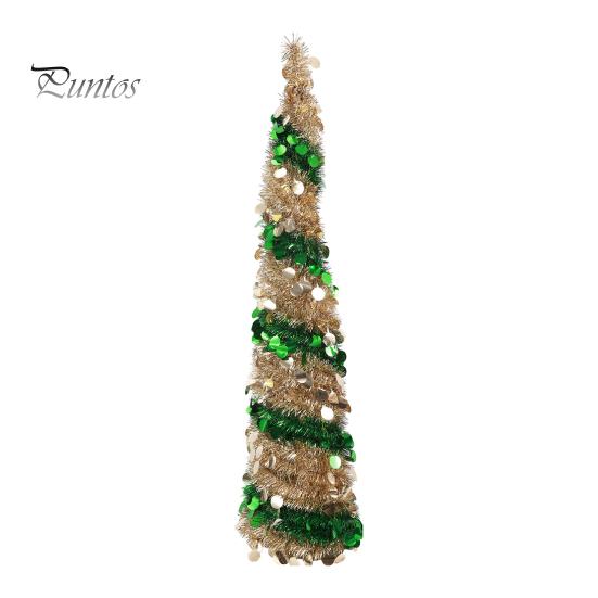 Pencil Christmas Tree Sequin Collapsible Skinny Christmas Tree Reusable Pencil Tinsel Xmas Tree for Small Spaces Home Office Shops