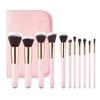 SIXPLUS 11 stk sminkebørstesett Noble Gold Classic Series Makeup Brush Kosmetisk børste Myk Søt Rosa