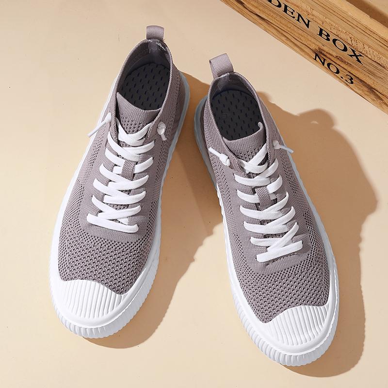 Classic Black Mesh Shoe Men High Top Women Casual Owens Sneaker Luxury Lace Up Flat Boots Simple Ultra Breathable Comfortable