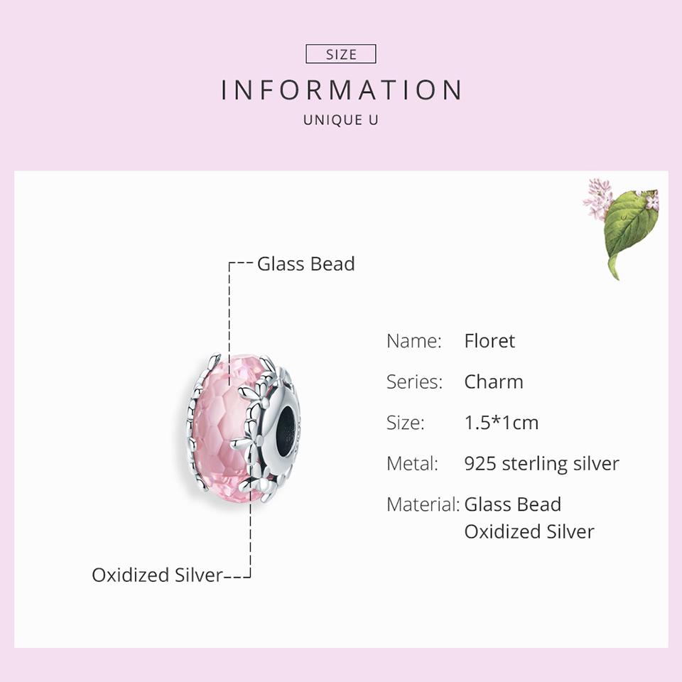 Bamoer Authentic 925 Sterling Silver Pendant Unique Floret Pendant New Arrival Jewelry For Women