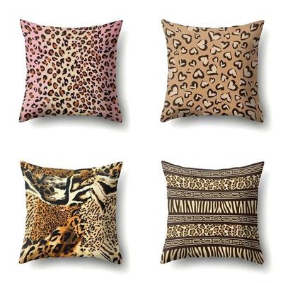 Home Decor Wild Animal Print Pillow Covers For Home Pattern Cushion Cover Suitable For Sofa Bedroom Car Pillow Cover