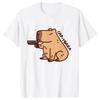 Tops Grficos Blusa Feunisexina Ropa Esttica Moda Capybara Camiseta De Mujer Unisexga Casual Ropa Esttica Bonita