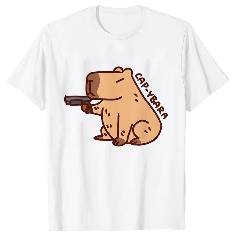 Tops Grficos Blusa Feunisexina Ropa Esttica Moda Capybara Camiseta De Mujer Unisexga Casual Ropa Esttica Bonita