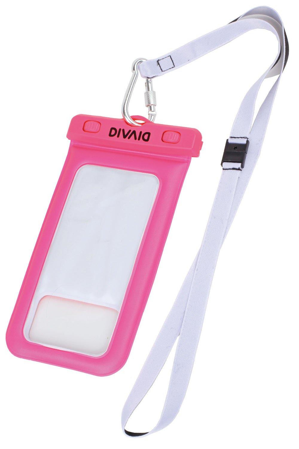 

DIVAID Waterproof Case for Floating iPhone, Dustproof, IP68, [Pink] рожевий