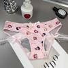 Cartoon Print Pattern Panties Low Waist Sexy Leg Rope Slimming Triangle Women’s Panties