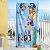 Bluey Friends Adventure Beach Towel Quick-Dry Soft Microfiber Comfortable Lightweight Perfect for Traveling Yoga Camping and Swimming