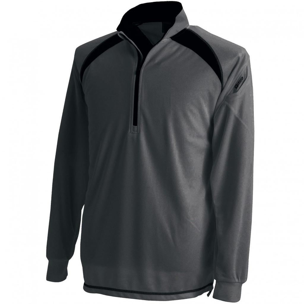 TS DESIGN Long Sleeve Half Zip 3025 Charcoal Gray L (for Autumn/Winter)