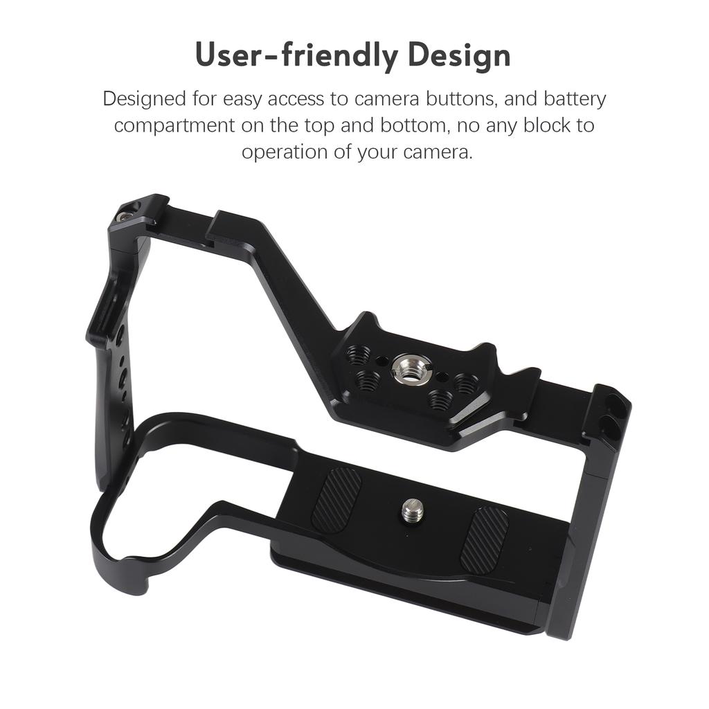 Metal Camera Cage Aluminum Alloy Multi Hole Expansion Camera Protective Frame with Cold Shoe Mount for R7 R8 Cameras
