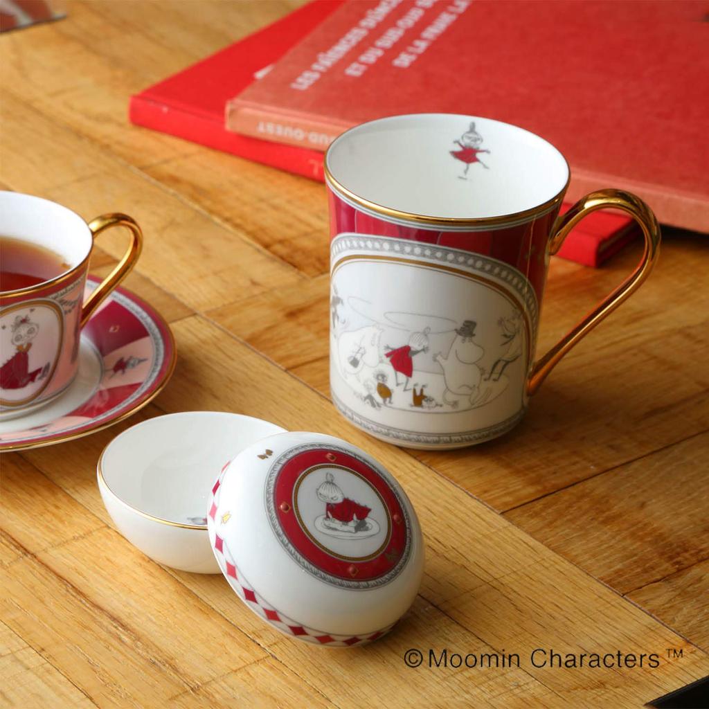 Noritake Mug 395cc Moomin Moominvalley Summer Festival 1 piece Red Bone China TG93656/N-092L