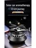 Solar-Powered Rotating Car Air Freshener - Helicopter & Airplane Aromatic Ornament for Car Interior Decoration