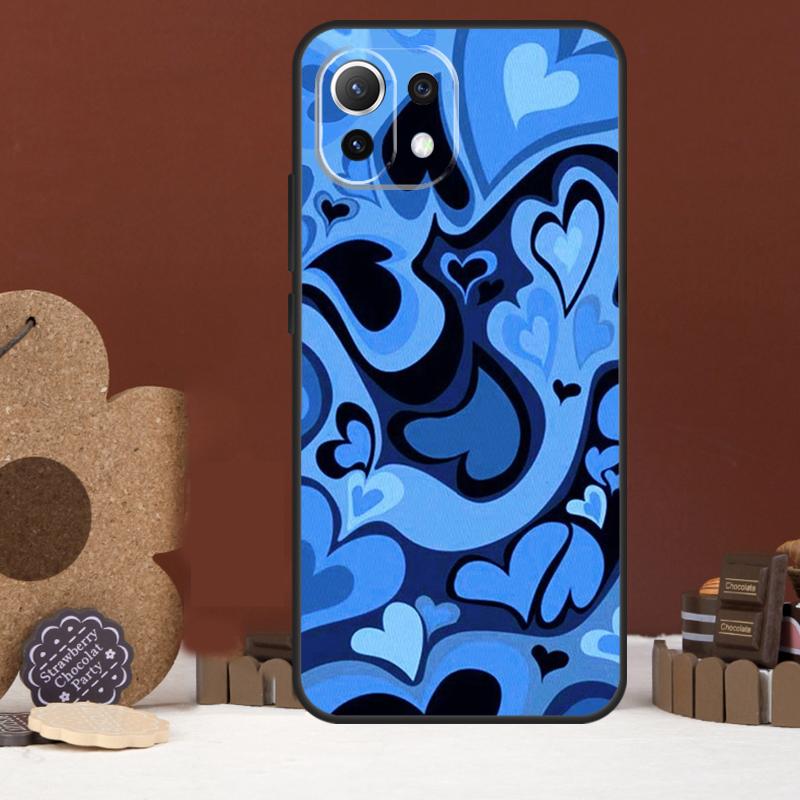 Brown Purple Hearts Swirl Pattern Case For Xiaomi 15 14 Ultra 13T 14T 15T 17 Pro Max POCO X7 Pro X5 X6 F5 F6 F7 F8 Ultra Cover