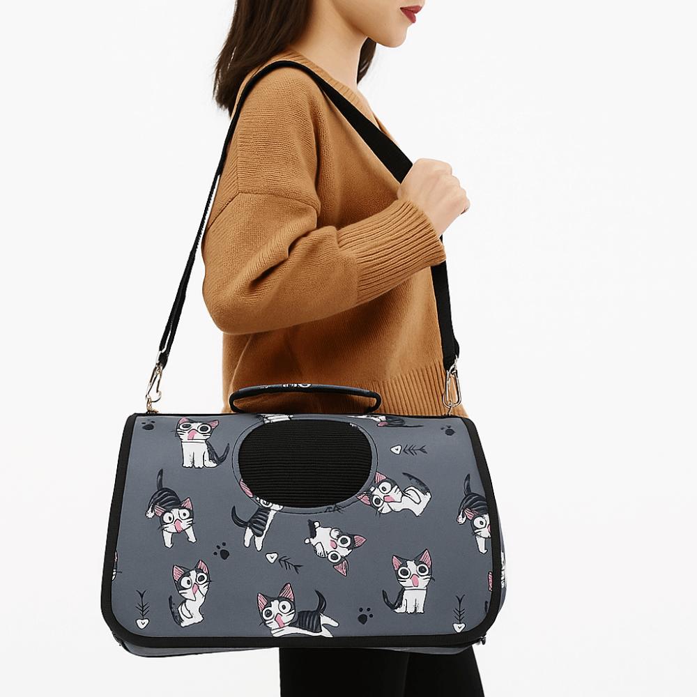 Multi Functional Portable Pet Carrying Bag Breathable Foldable Cat Bag Pet Outing Bag  Pet Travel