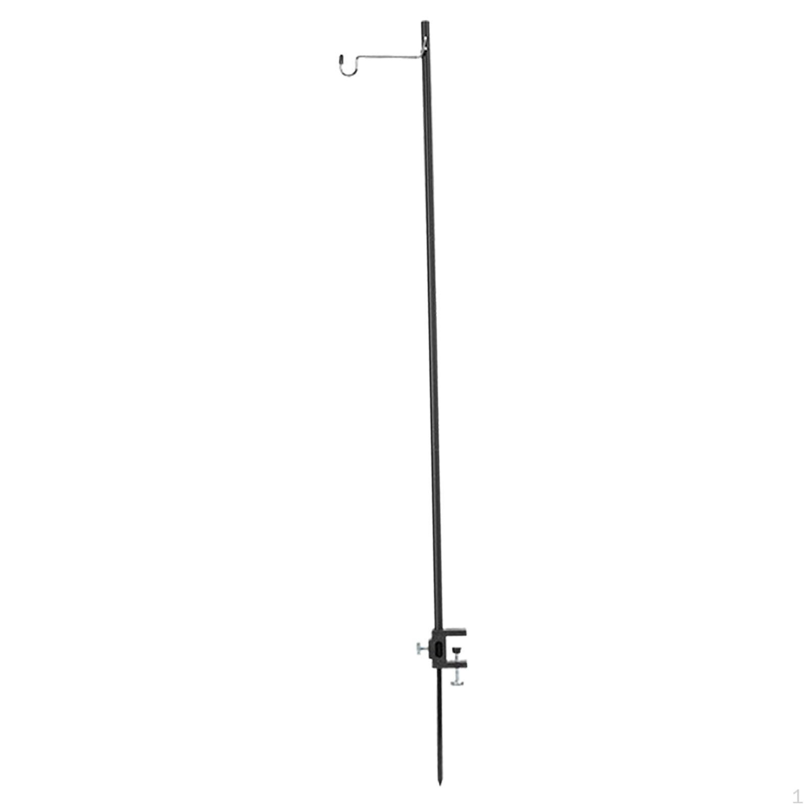 Camping Lantern Holder, Light Pole, Heavy-duty, for Backpacking, Gifts, Portable Barbecue, чёрный