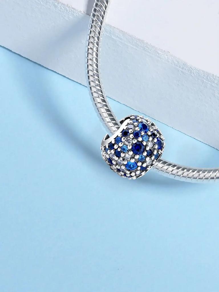 Copper Metal Plated Authentic Original Charm Bead Components Blue Ocean Devil Fish Moon Stars Bead Components Compatible With Bracelet High Quality