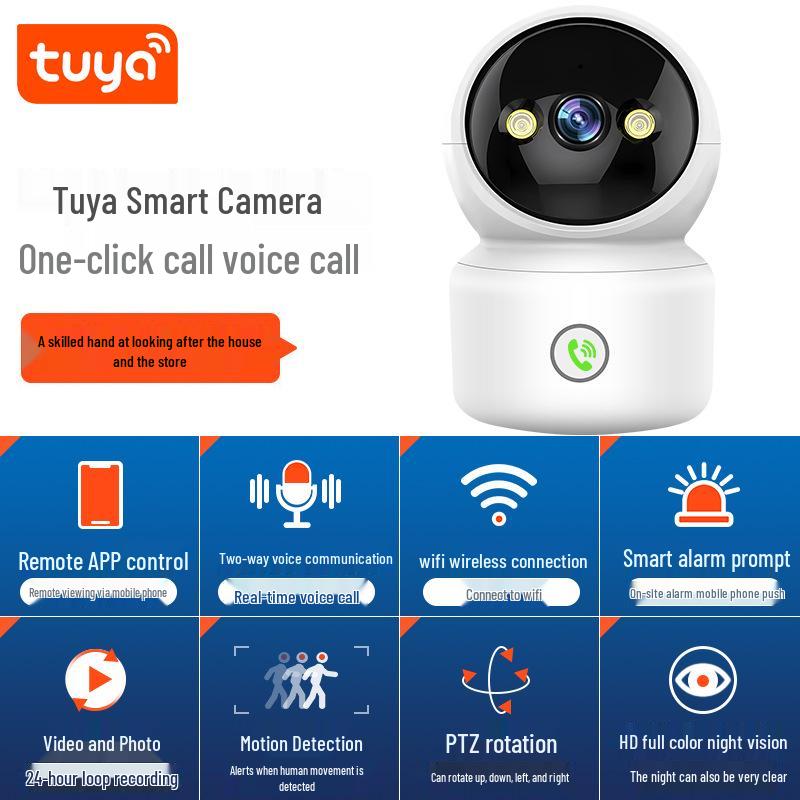 Tuya Smart Wi-Fi HD Camera for Remote Monitoring and Elderly Care