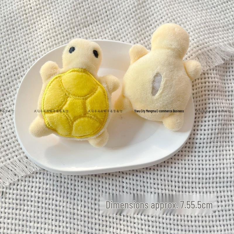 Cute Cartoon Turtle Plush Brooch and Backpack Pendant for Kids