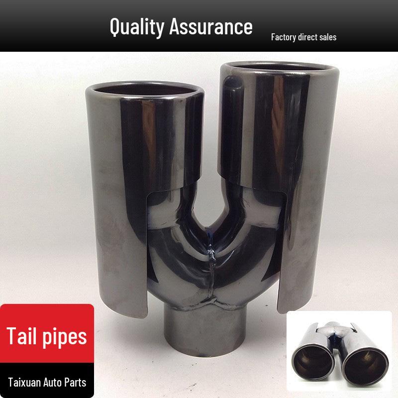 BMW X1 Titanium Black Dual Exhaust Tailpipe Set