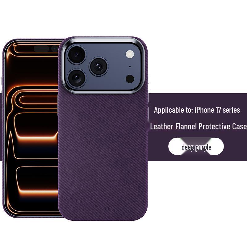 

Leather Flannel Fashionable Case for iPhone 17 Series iPhone 17 Pro Max