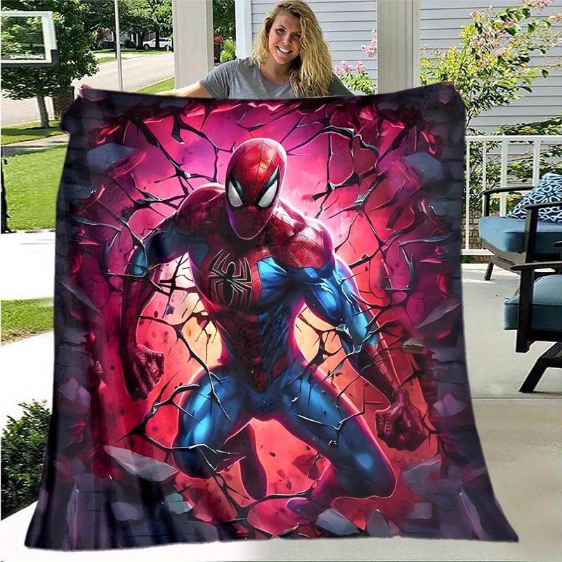 1pc Spider-man Printing Blanket - Soft, All-Season Throw for Living Room, Bedroom,Personalized Gift with Adorable Cartoon Design