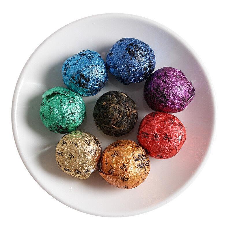 21 Stück Yunnan Pu'er Tee Bunte Drachenperle Handgemachter Drachenperle Pu'er Rohtee