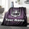 Name Custom Defensor Sporting Print Flannel Blanket High Quality Warm Comfortable Cover for All Seasons Perfect for Gifts Home Decor