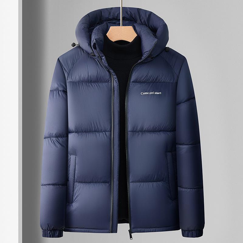 Men's Winter Warm Quilted Hooded Jackets Casual Windproof Padded Coat Thicken Parka Jacket for Men Full Zip Windbreaker Insulated Jackets with Hood