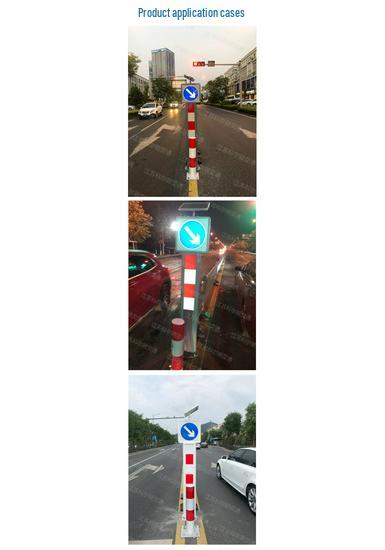 Solar LED Traffic Guardrail Warning Light for Collision Prevention