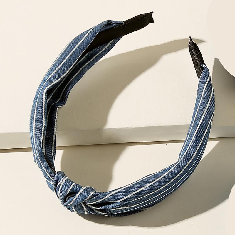 

1/3 шт. Повязка на голову из джинсовой ткани с узловым принтом для женщин, девочек, для шопинга, умывания лица, обруч для волос, простое джинсовое украшение для головы