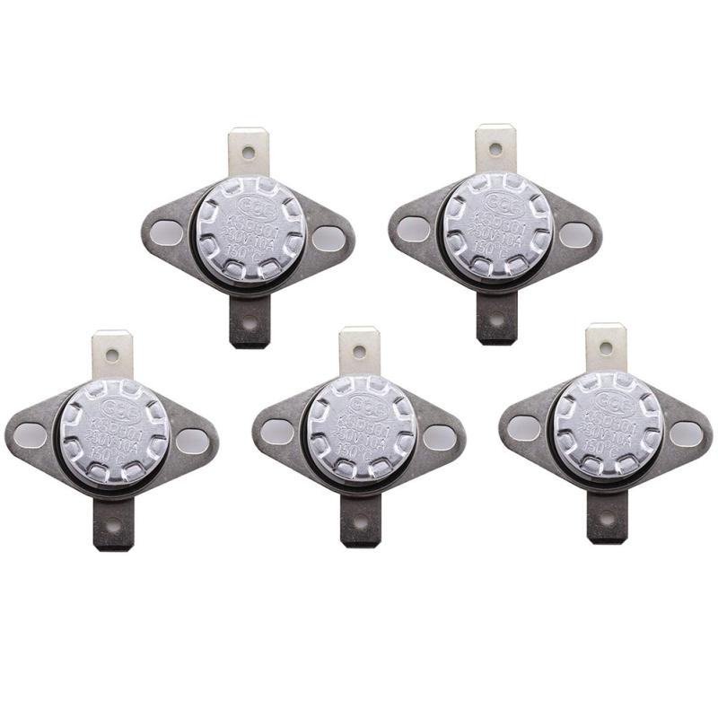 5 Pcs KSD301 Thermal Control Switch 250V 10A Normally Closed NC Thermostat Temperature Switch
